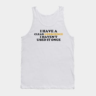 concise sentence and funny quote themed graphic design ironpalette Tank Top